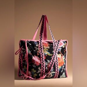 Anthropologie The Weekender Bag Velvet Brocade